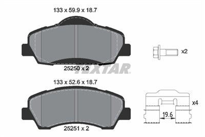 TEXTAR 2525001 Číslo výrobce: 25250. EAN: 4019722454660.