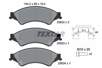 TEXTAR 2563201 Číslo výrobce: 25632. EAN: 4019722454677.
