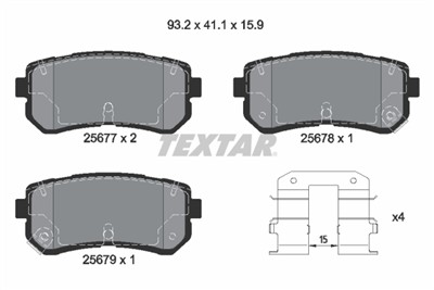 TEXTAR 2567701 Číslo výrobce: 25677. EAN: 4019722456381.