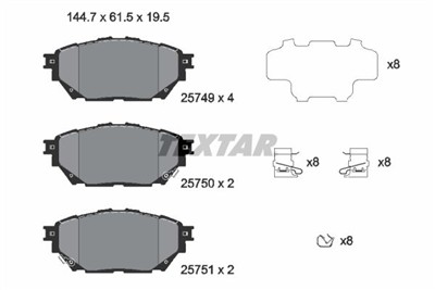TEXTAR 2574901 Číslo výrobce: 25749. EAN: 4019722540189.