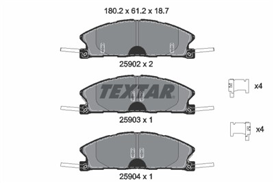 TEXTAR 2590201 Číslo výrobce: 25902. EAN: 4019722483790.