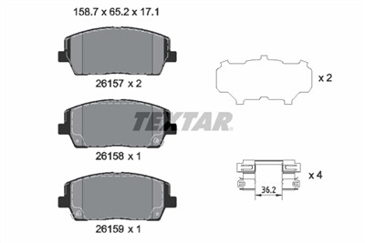 TEXTAR 2615701 Číslo výrobce: 26157. EAN: 4019722542824.