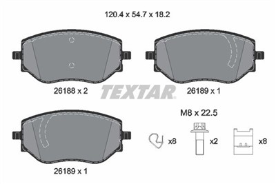 TEXTAR 2618801 Číslo výrobce: 26188. EAN: 4019722545375.