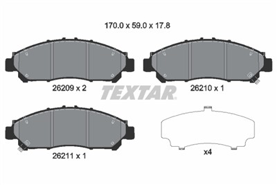 TEXTAR 2620901 Číslo výrobce: 26209. EAN: 4019722545245.