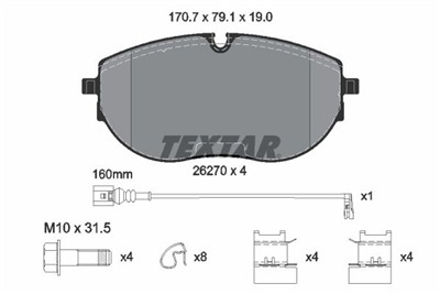 TEXTAR 2627001 Číslo výrobce: 26270. EAN: 4019722549281.
