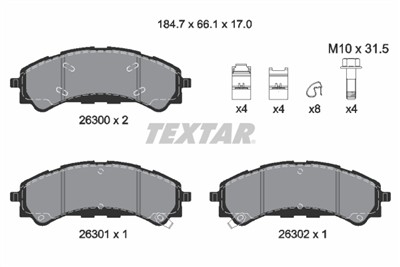 TEXTAR 2630001 Číslo výrobce: 26300. EAN: 4019722601705.