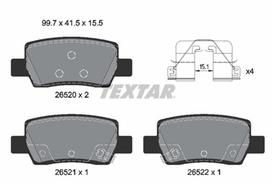 TEXTAR 2652001 Číslo výrobce: 26520. EAN: 4019722586750.