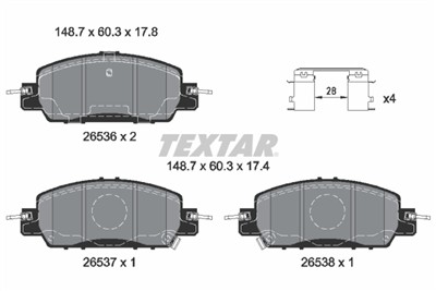 TEXTAR 2653601 Číslo výrobce: 26290. EAN: 4019722575402.