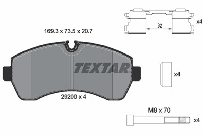 TEXTAR 2920002 Číslo výrobce: 29200. EAN: 4019722295904.
