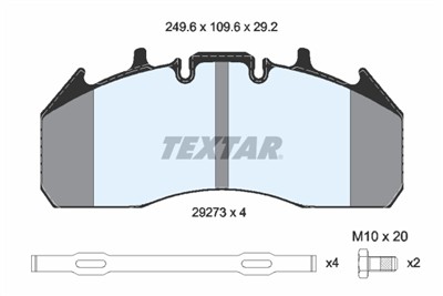 TEXTAR 2927301 Číslo výrobce: 29273. EAN: 4019722405808.