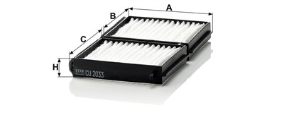 MANN-FILTER CU 2033-2 EAN: 4011558318901.