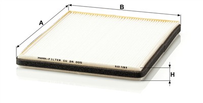MANN-FILTER CU 24 005 EAN: 4011558021320.