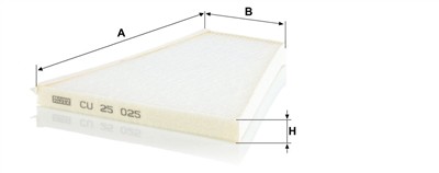 MANN-FILTER CU 25 025 EAN: 4011558821418.