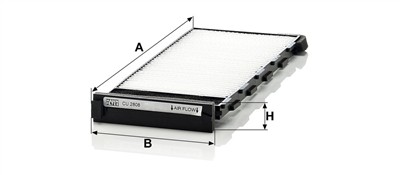 MANN-FILTER CU 2808-2 EAN: 4011558322007.