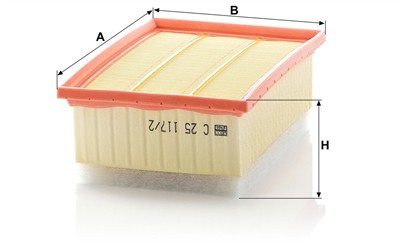 MANN-FILTER C 25 117/2 EAN: 4011558013066.