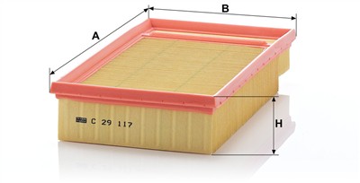 MANN-FILTER C 29 117 EAN: 4011558222802.