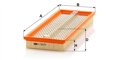 MANN-FILTER C 3874 EAN: 4011558156800.