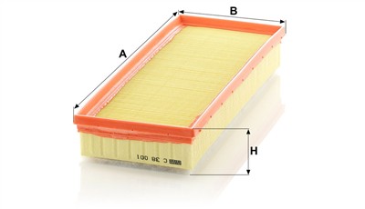 MANN-FILTER C 38 001 EAN: 4011558030254.