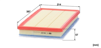MANN-FILTER C 39 001 EAN: 4011558779955.