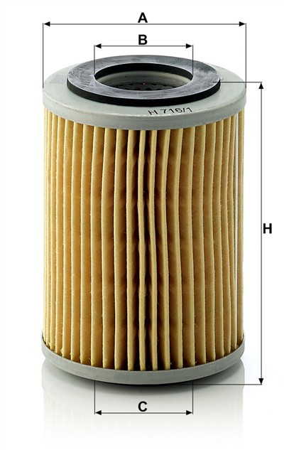 MANN-FILTER H 716/1 x EAN: 4011558271206.