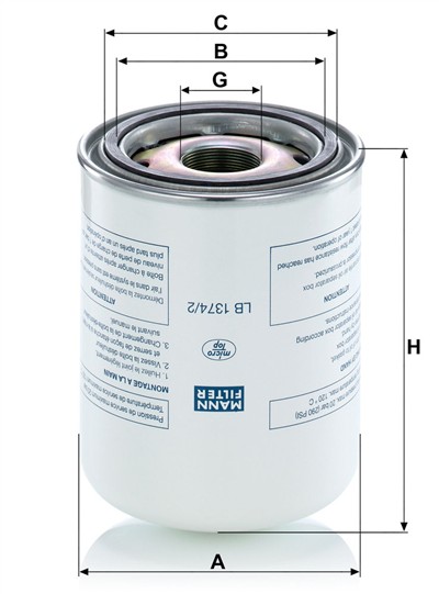 MANN-FILTER LB 1374/2 EAN: 4011558450908.