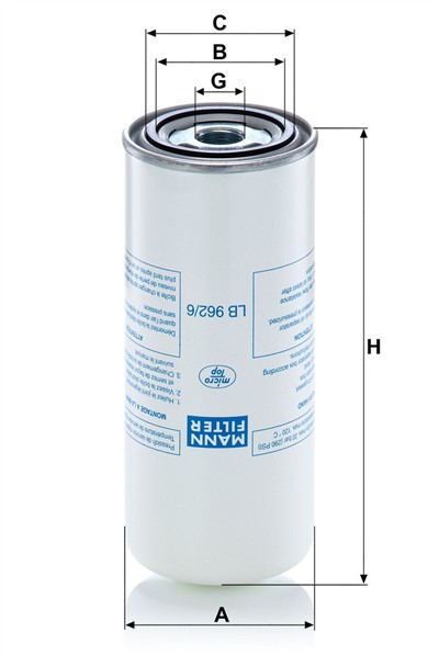 MANN-FILTER LB 962/6 EAN: 4011558390204.