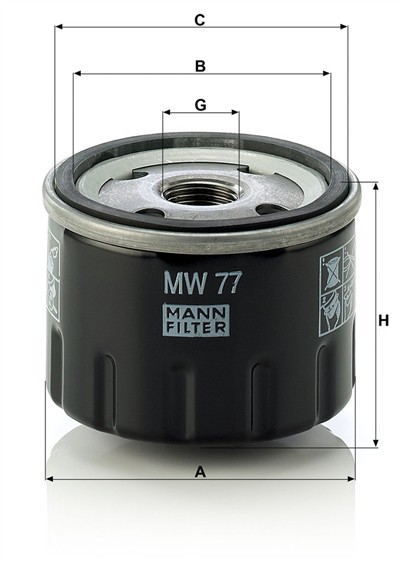 MANN-FILTER MW 77 EAN: 4011558842604.