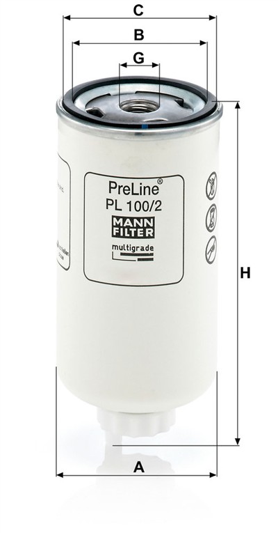 MANN-FILTER PL 100/2 EAN: 4011558600907.