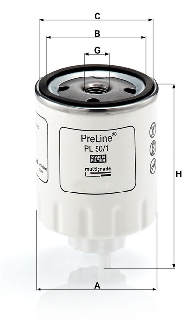 MANN-FILTER PL 50/1 EAN: 4011558600402.