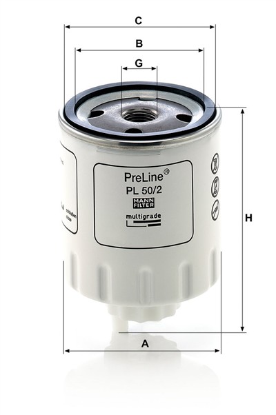 MANN-FILTER PL 50/2 EAN: 4011558600808.