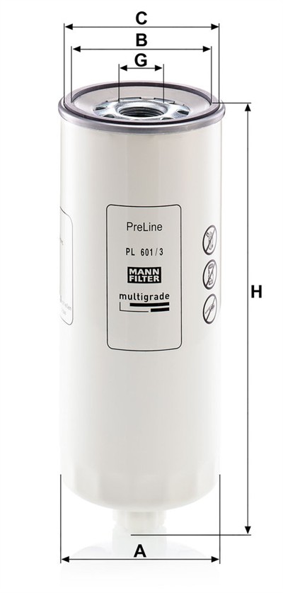 MANN-FILTER PL 601/3 EAN: 4011558352844.