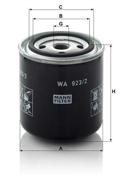 MANN-FILTER WA 923/2 EAN: 4011558790707.