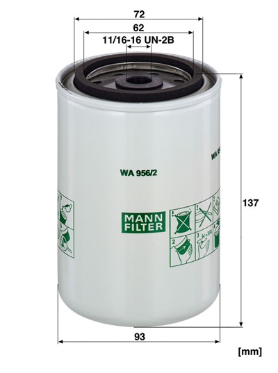 MANN-FILTER WA 956/2 EAN: 4011558790608.