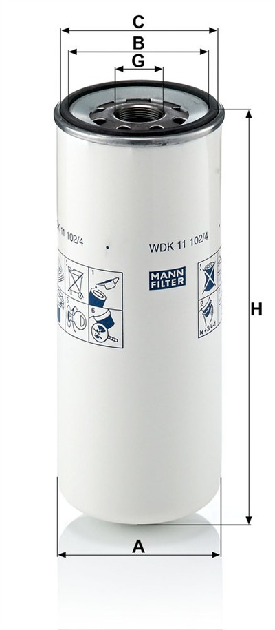 MANN-FILTER WDK 11 102/4 EAN: 4011558861803.