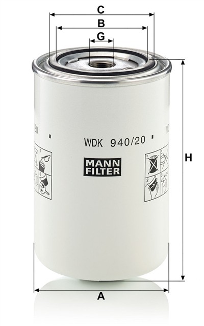 MANN-FILTER WDK 940/20 EAN: 4011558093051.
