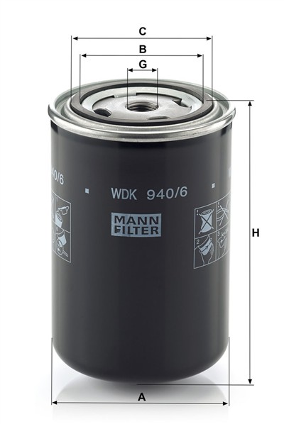 MANN-FILTER WDK 940/6 EAN: 4011558043056.
