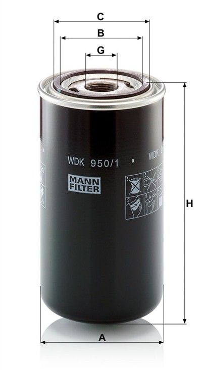 MANN-FILTER WDK 950/1 EAN: 4011558028664.