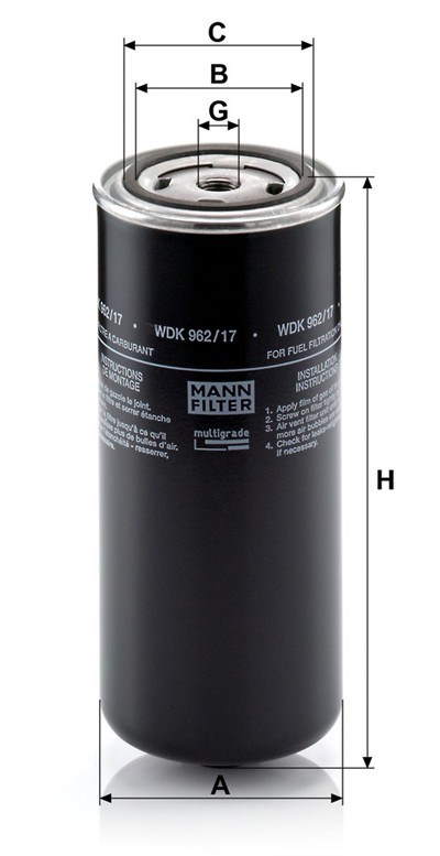 MANN-FILTER WDK 962/17 EAN: 4011558862404.