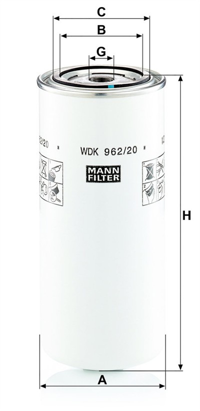 MANN-FILTER WDK 962/20 EAN: 4011558093082.