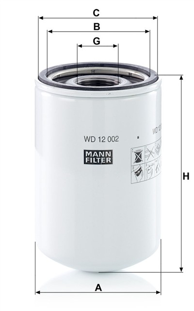MANN-FILTER WD 12 002 EAN: 4011558082611.