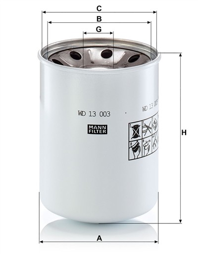 MANN-FILTER WD 13 003 x EAN: 4011558042875.