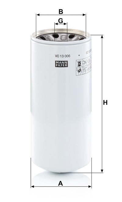 MANN-FILTER WD 13 006 X EAN: 4011558079536.