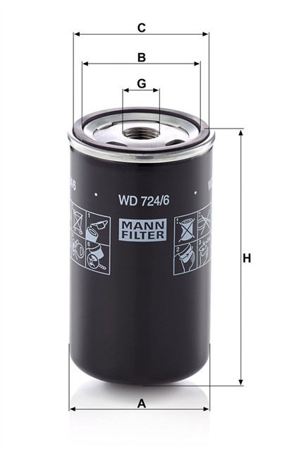 MANN-FILTER WD 724/6 EAN: 4011558920500.