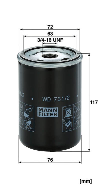 MANN-FILTER WD 731/2 EAN: 4011558065454.