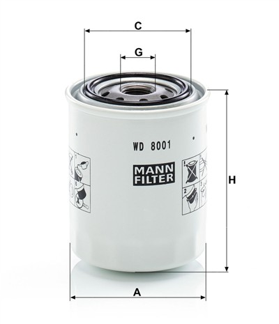 MANN-FILTER WD 8001 EAN: 4011558068035.