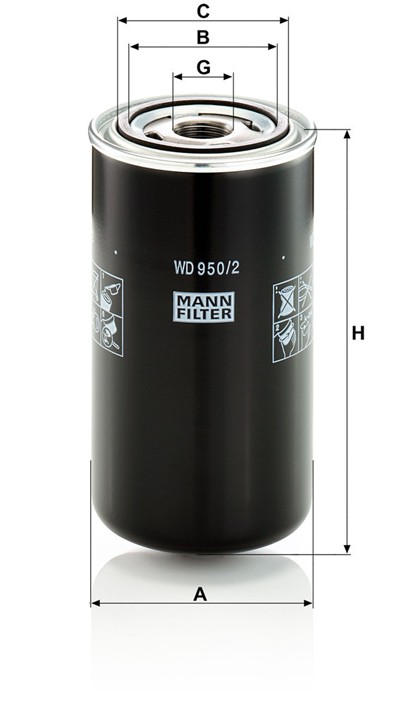 MANN-FILTER WD 950/2 EAN: 4011558850609.