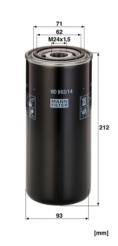 MANN-FILTER WD 962/14 EAN: 4011558922009.