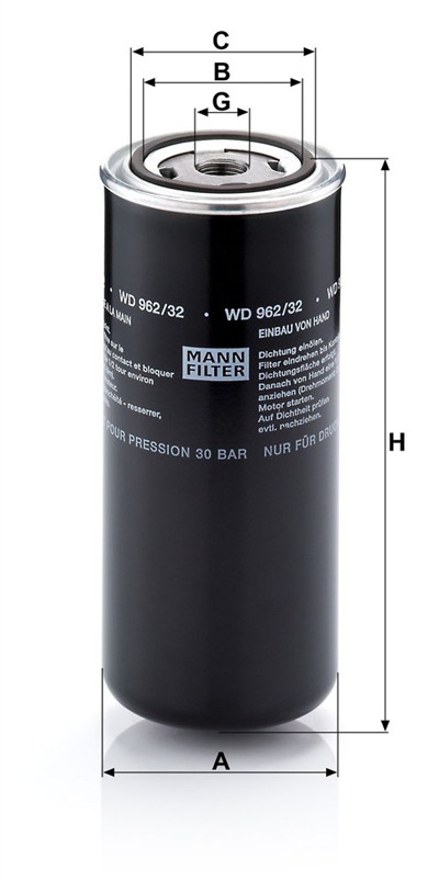 MANN-FILTER WD 962/32 EAN: 4011558017934.