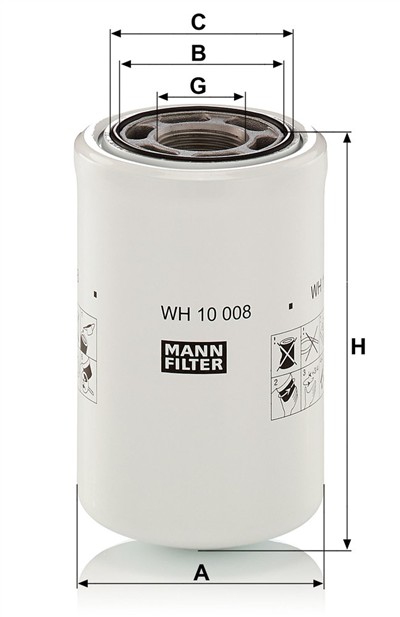MANN-FILTER WH 10 008 EAN: 4011558097608.