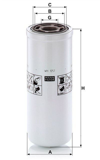 MANN-FILTER WH 1257 EAN: 4011558950606.